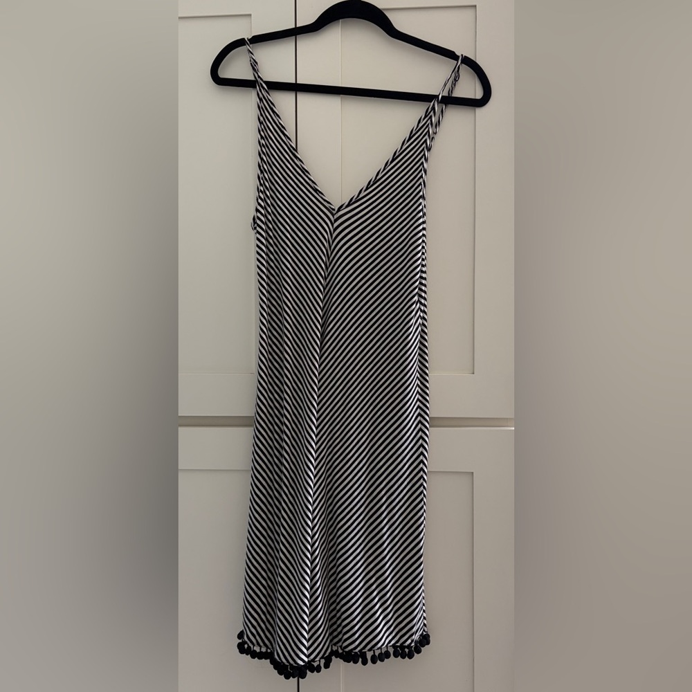 Striped Black and White Mini Dress